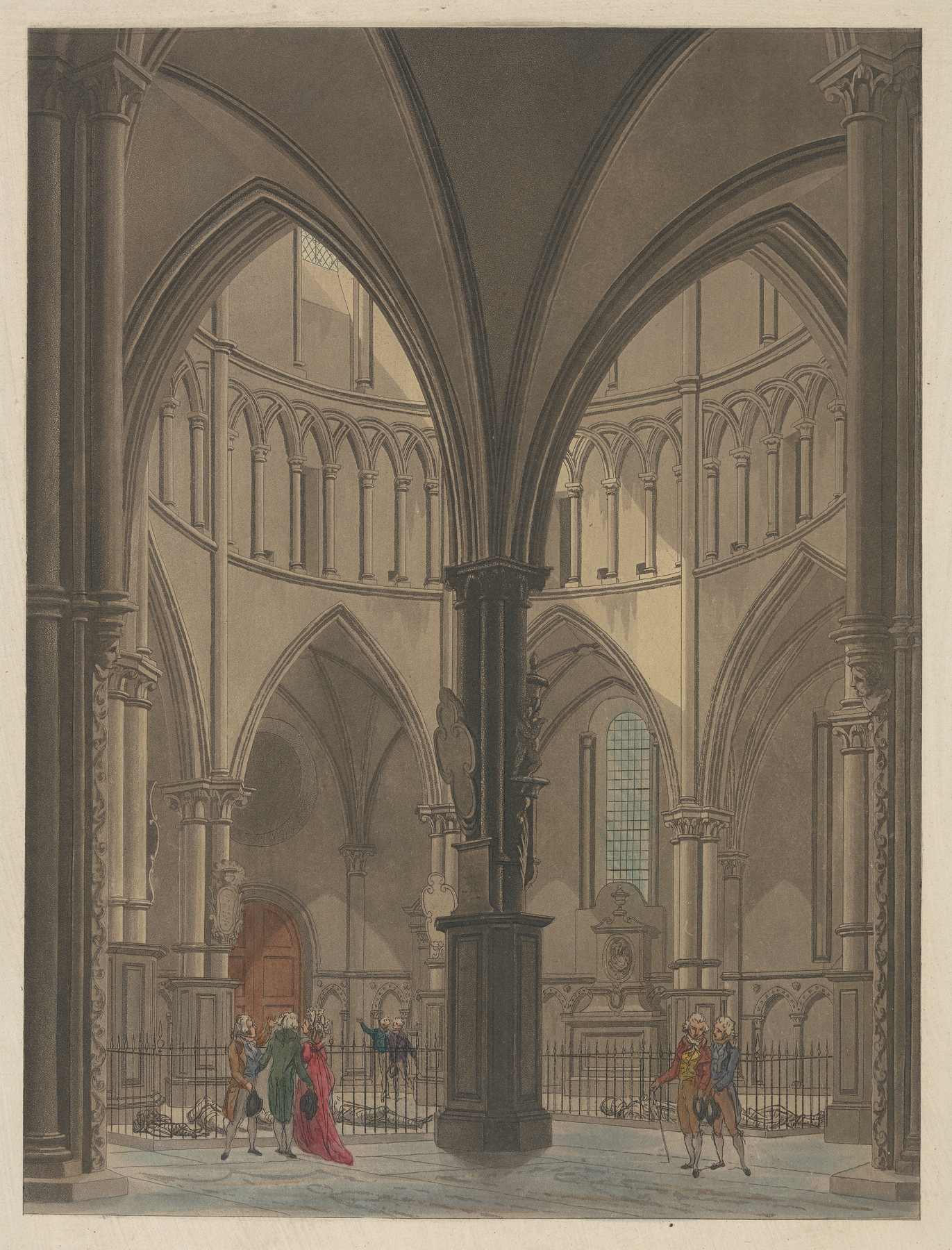 Ancient Church of the Knights Templars, by Thomas Malton, public domain