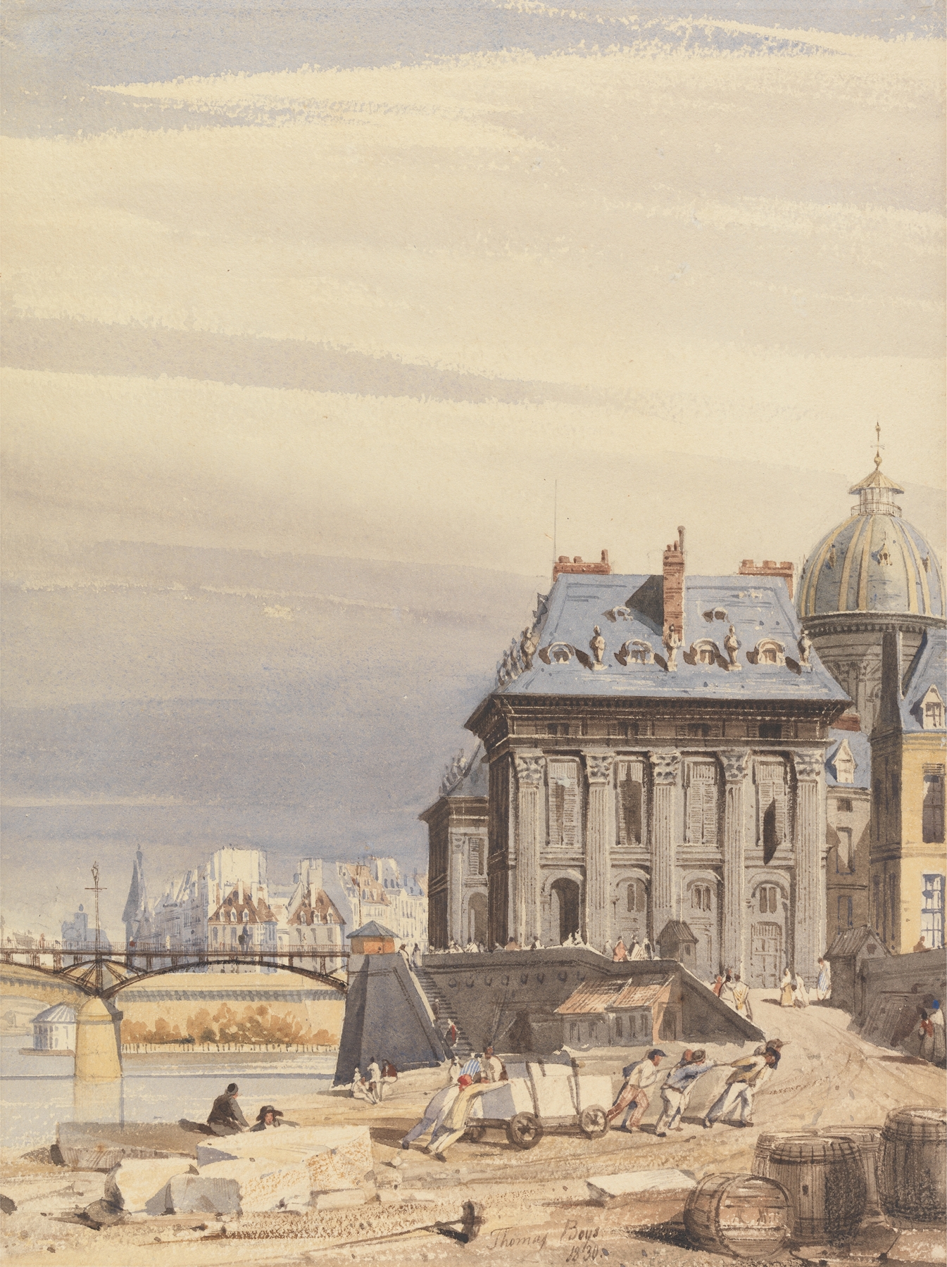 L’Institut de France, Paris, by Thomas Shotter Boys, public domain