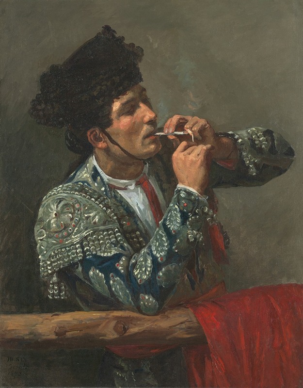 Oil painting by Mary Cassatt depicting two women in quiet reflection after a bullfight.
