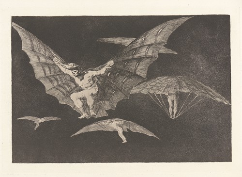 Goya's painting explores themes of determination and aspiration.