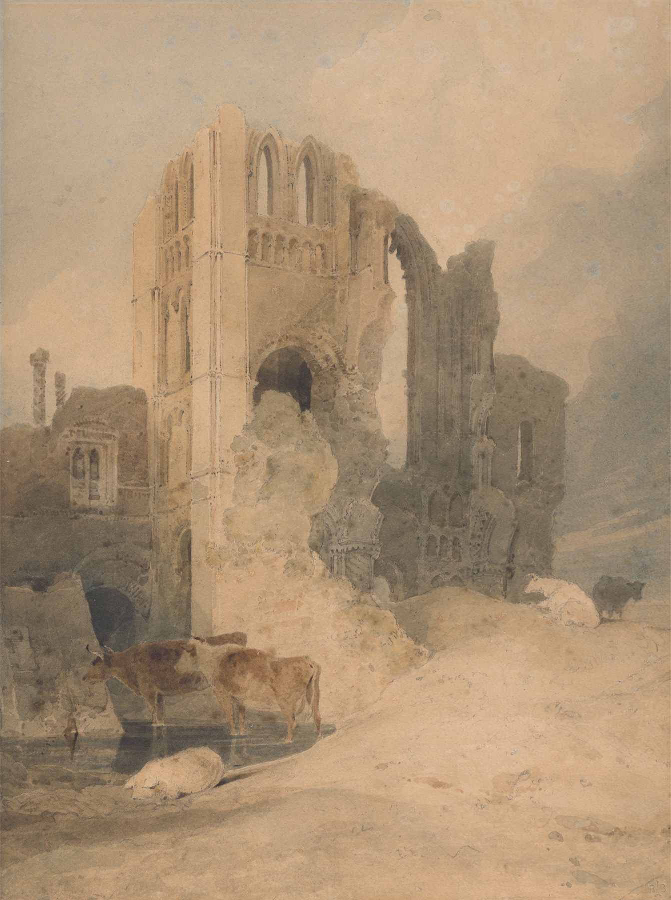 Castle Acre Priory, Norfolk, by John Sell Cotman, public domain