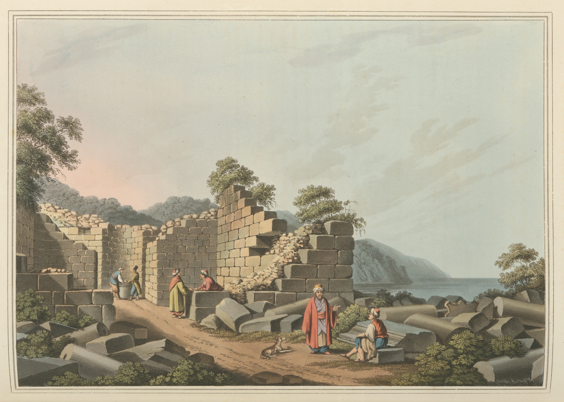 Ruins of an ancient temple in Samos by Luigi Mayer, medium unknown