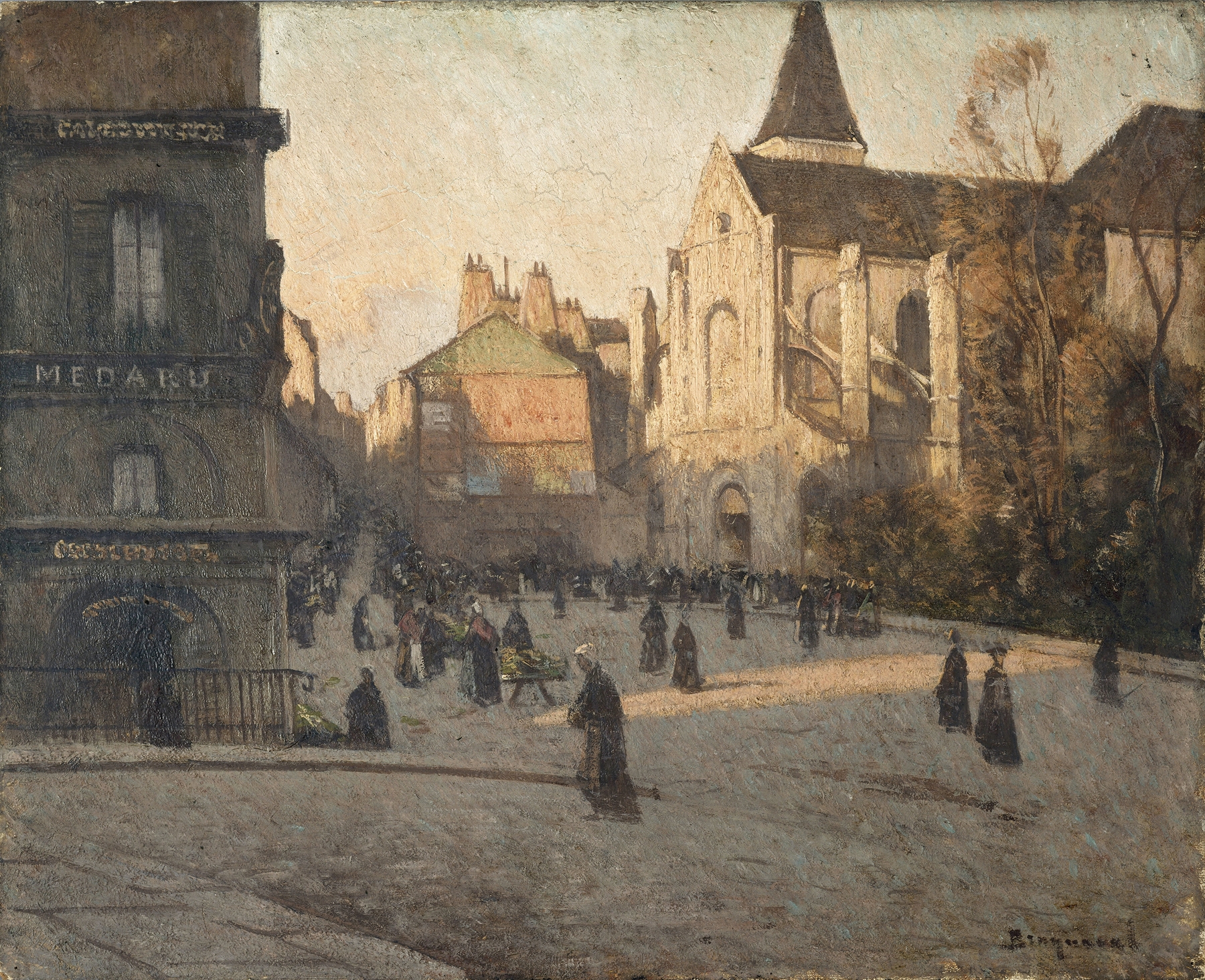 L’église Saint-Médard, by Louis Braquaval, public domain