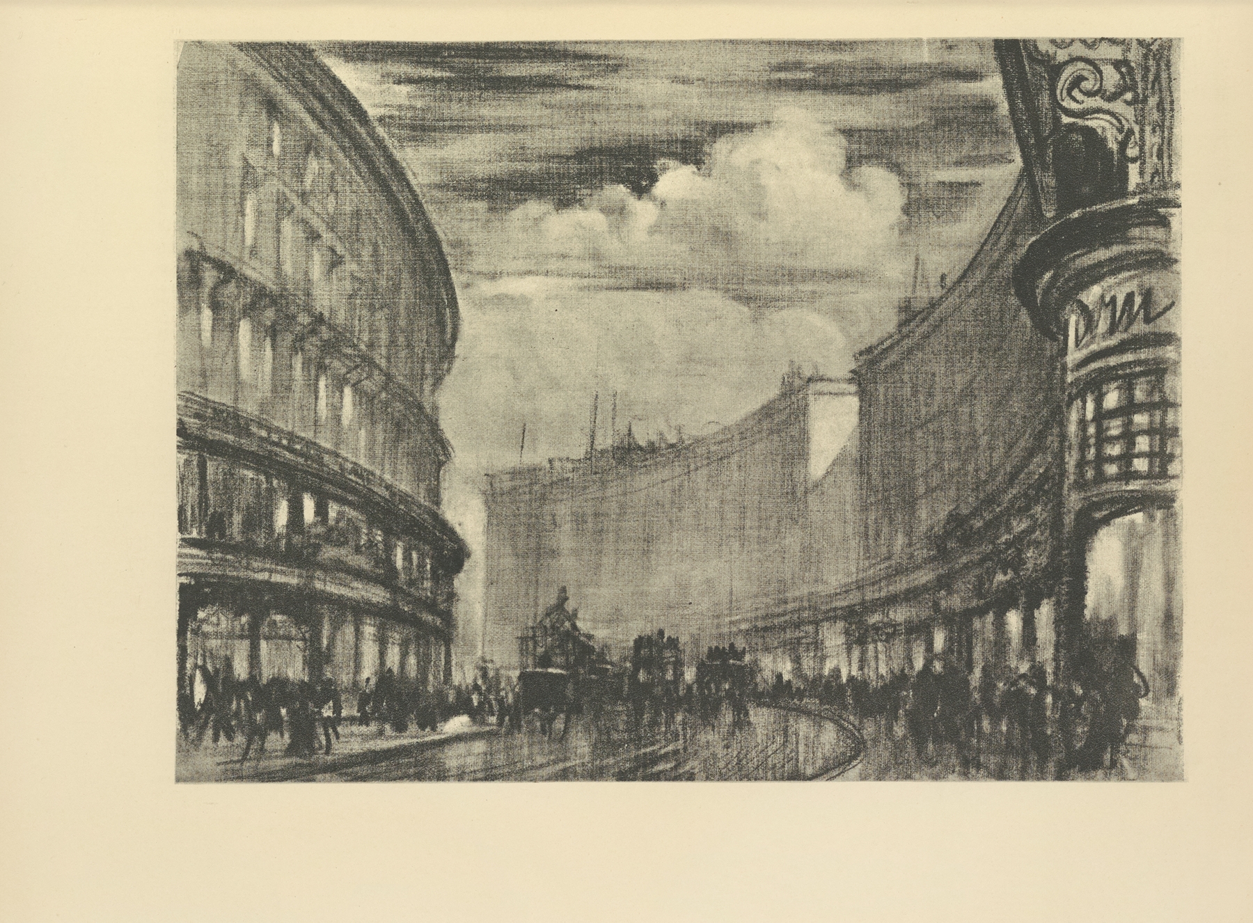 Regent’s Quadrant, by Joseph Pennell, public domain