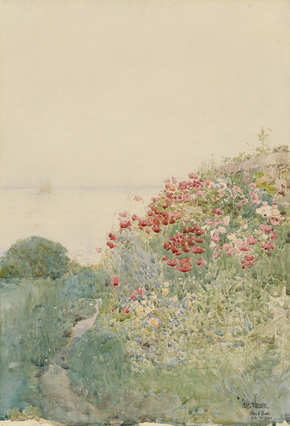 Field of Poppies, oil on canvas by Childe Hassam