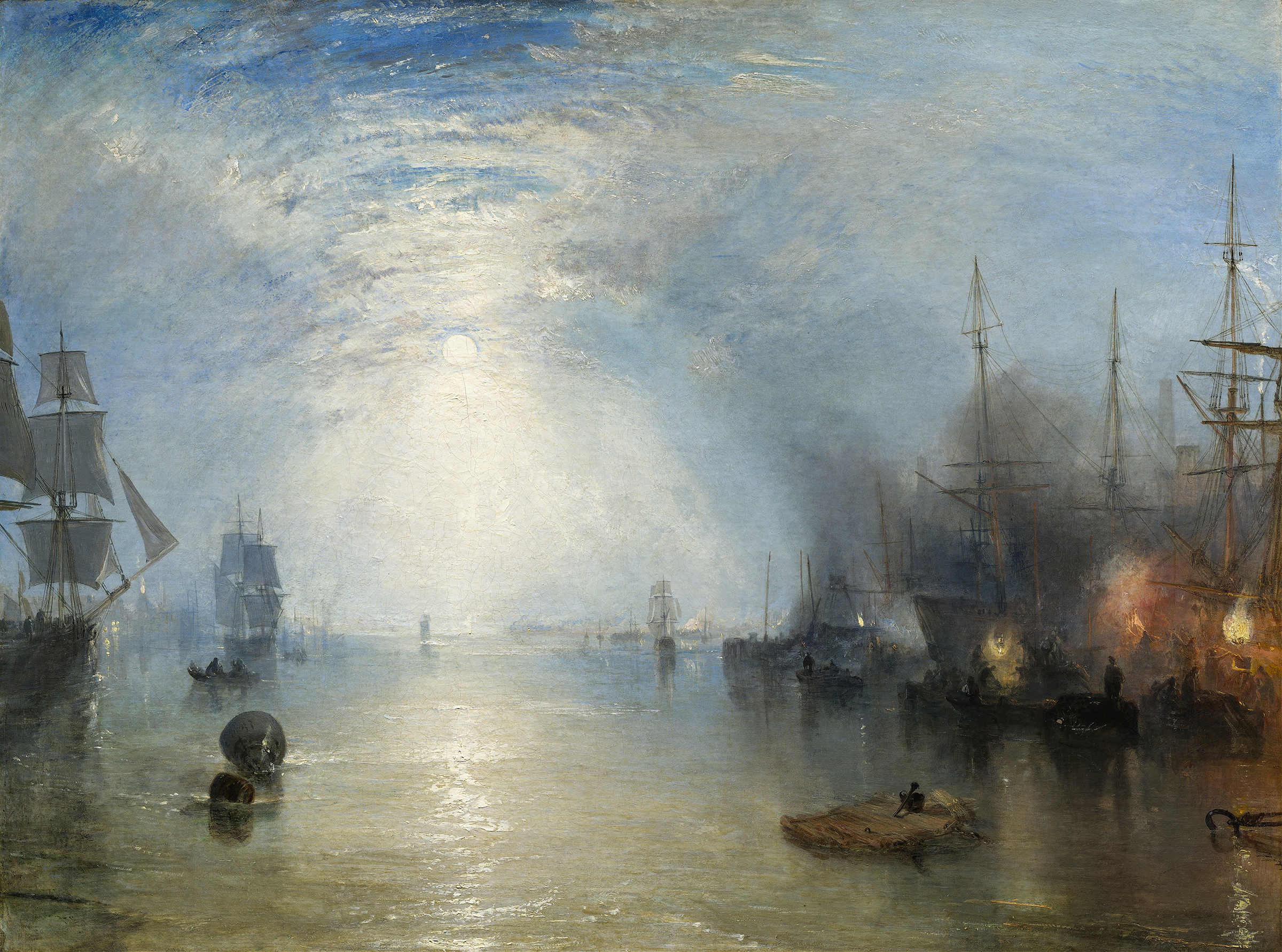 Keelmen Heaving in Coals by Moonlight, by Joseph Mallord William Turner, public domain