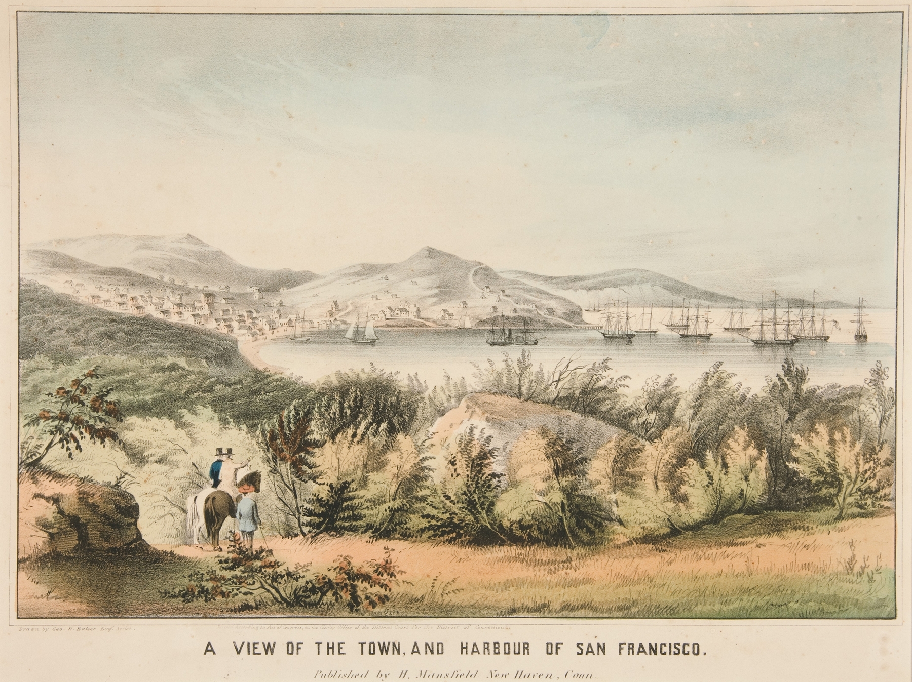 A View of the Town, and Harbour of San Francisco, oil on canvas by James S. Baillie