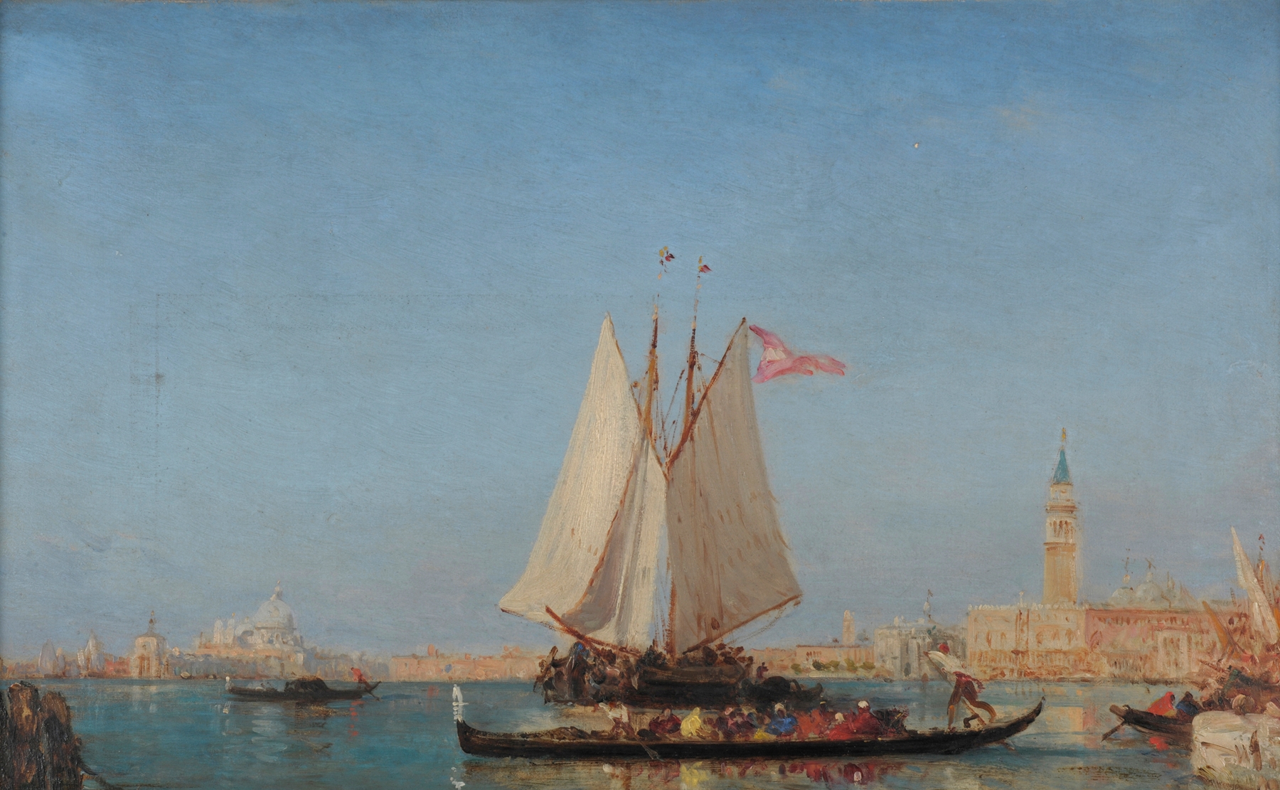 Marine scene of the Grand Canal by Félix Ziem, oil painting