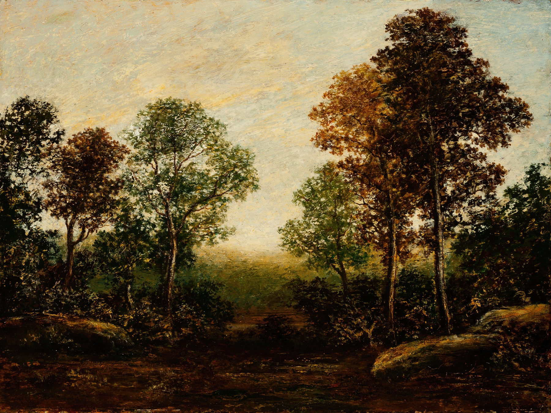 Landscape with Trees, by Ralph Albert Blakelock, public domain