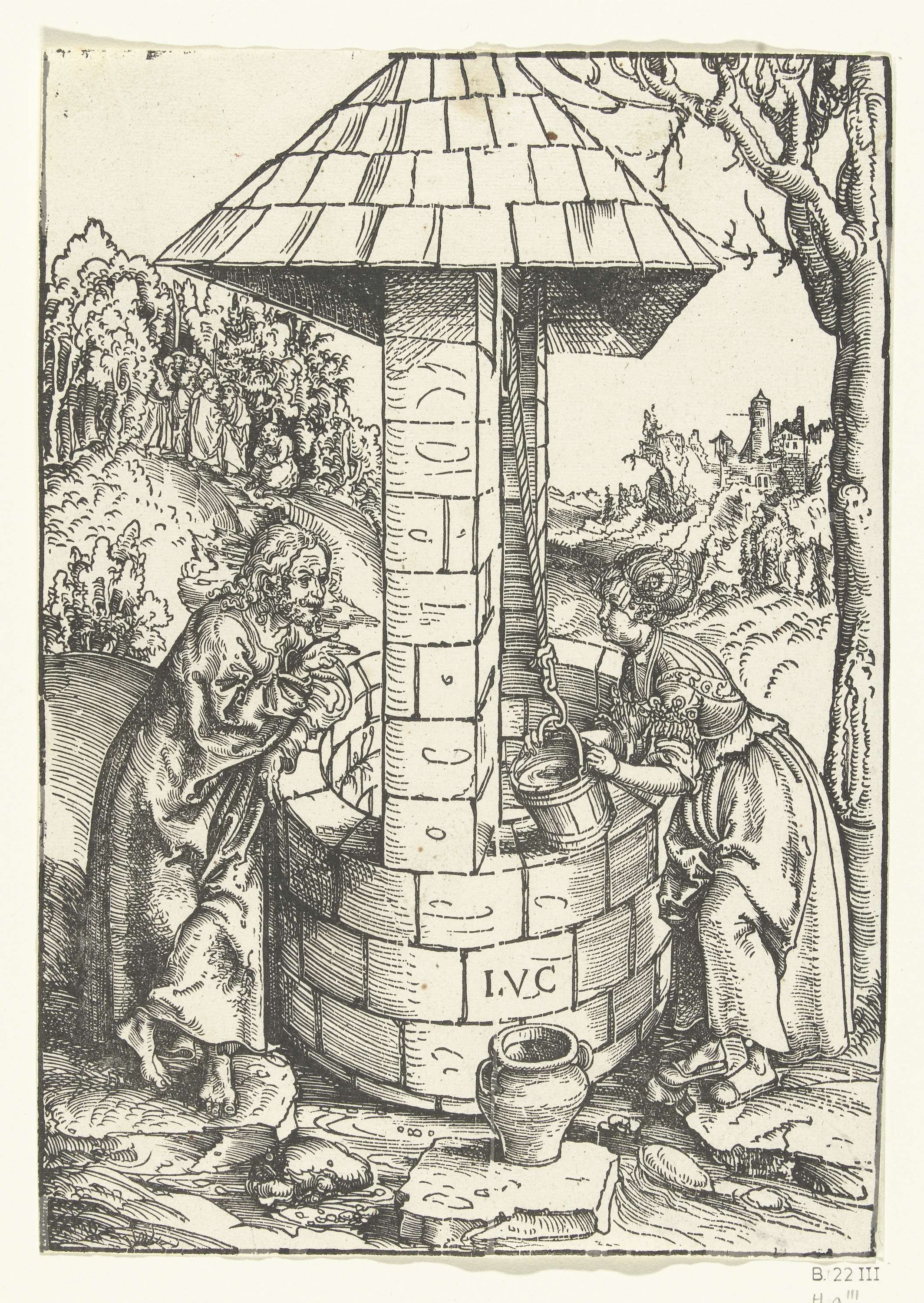 Christus en de Samaritaanse vrouw, by Lucas Cranach (I), public domain