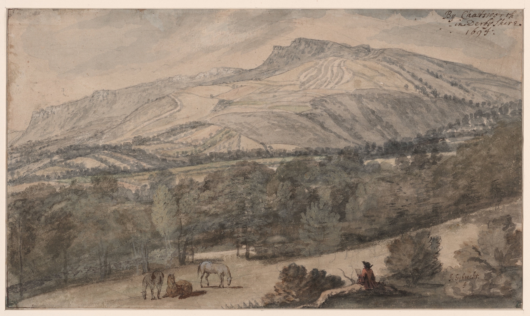 Gezicht by Chatsworth in Derbyshire, by Jan Siberechts, public domain
