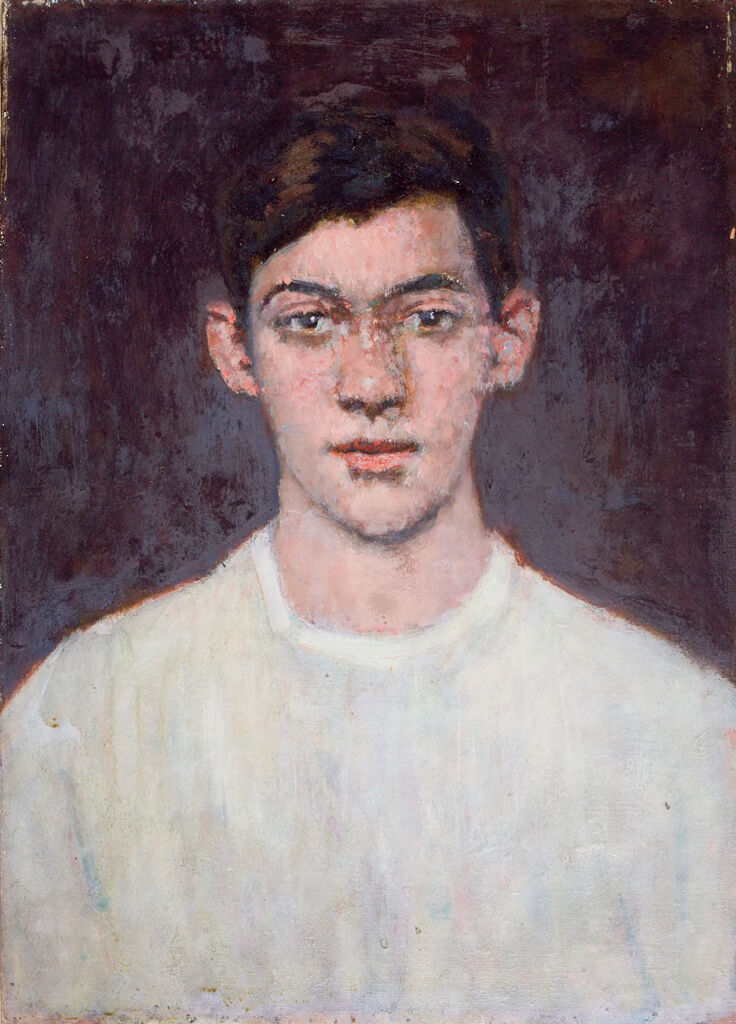Half-Length Portrait of a Young Man, oil on canvas by Denman Waldo Ross
