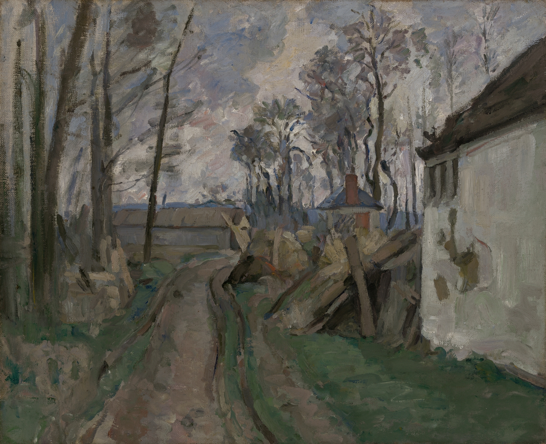 A Village Road near Auvers, by Paul Cezanne, public domain