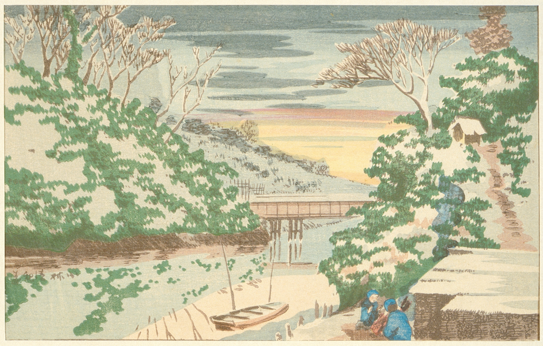 Snow at Ochanomizu, by Kobayashi Kiyochika, public domain