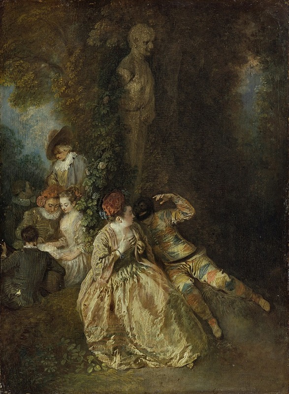 A painting by Jean-Antoine Watteau depicting allegorical themes.