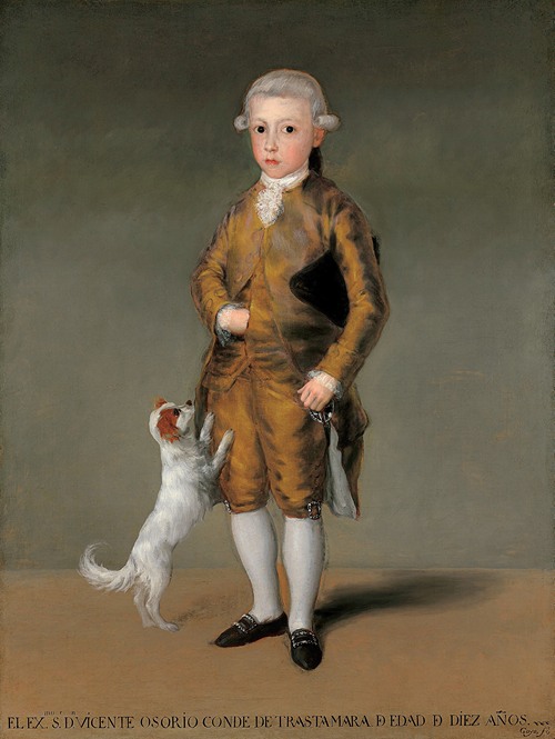 A portrait of Don Vicente Isabel Osorio de Moscoso y Álvarez de Toledo by Francisco de Goya.