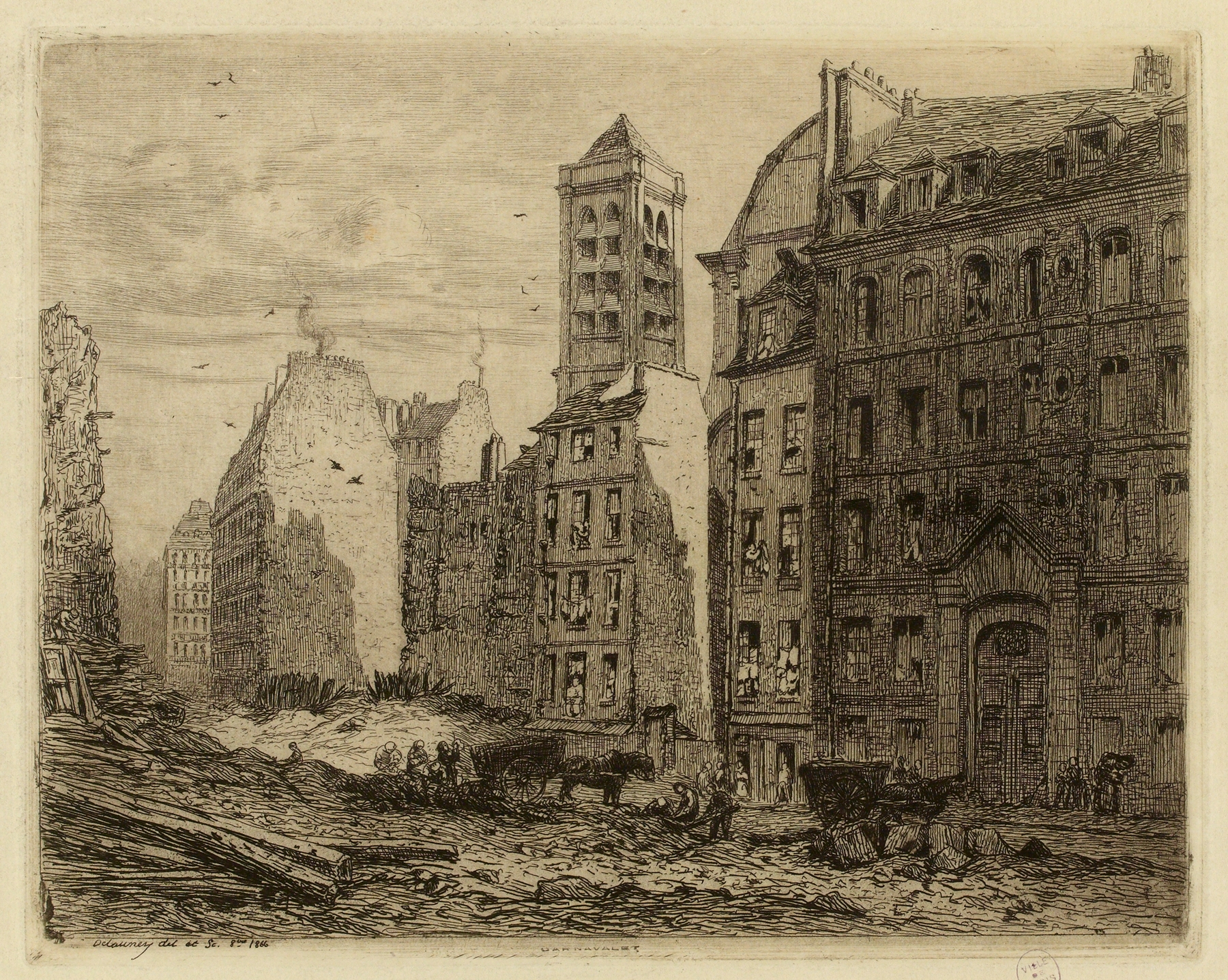 Architecture in oil painting by Alfred Alexandre Delauney