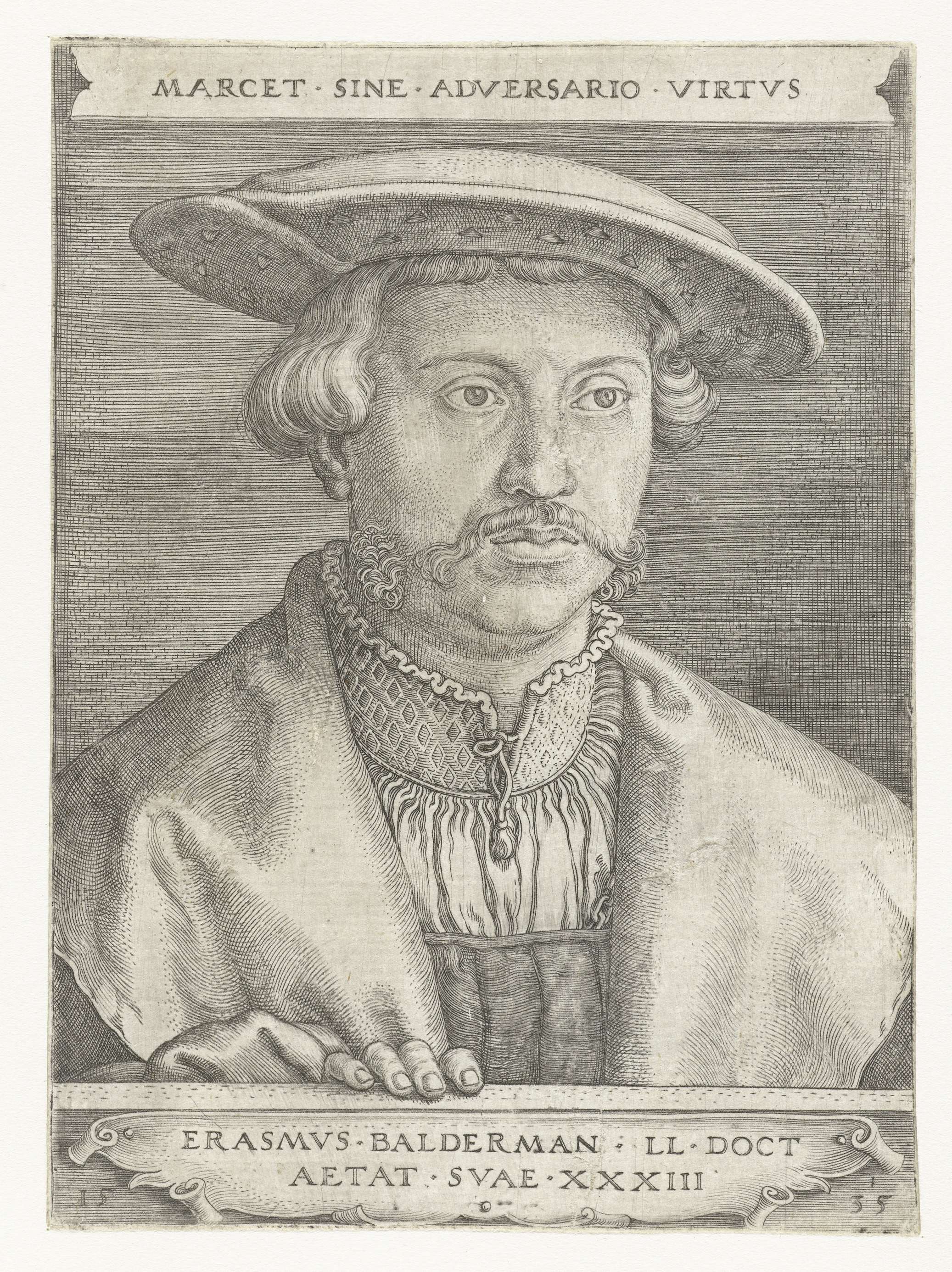 Portret van Erasmus Balderman, by Barthel Beham, public domain