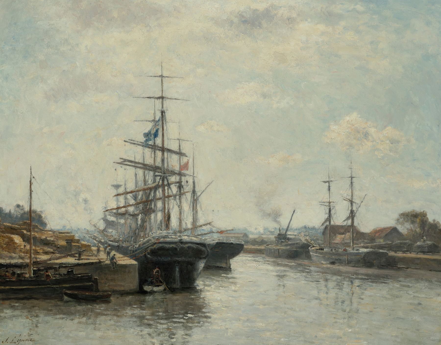 Caen. Le Bassin de Saint-Pierre, by Stanislas Lépine, public domain