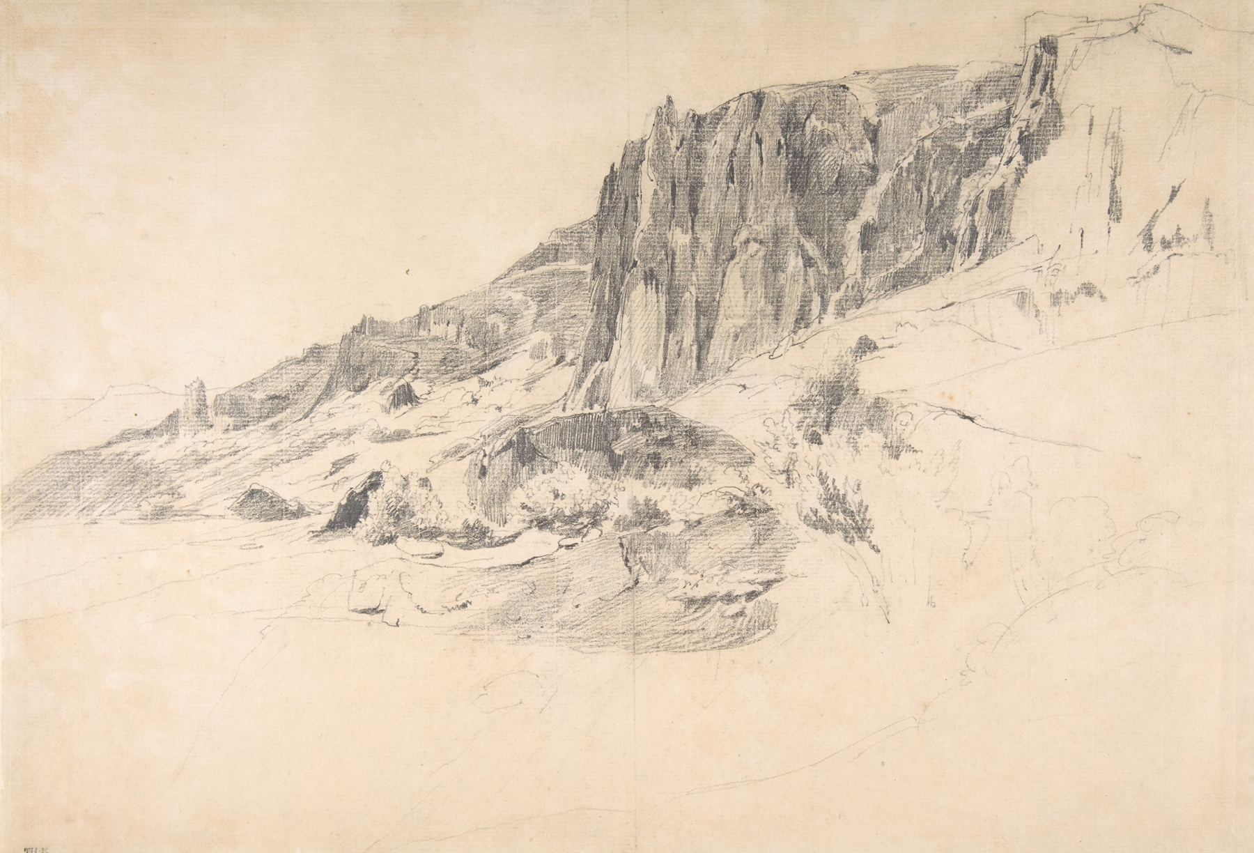 Cliffs of Malbec at Mont-Dore, oil on canvas by Théodore Rousseau