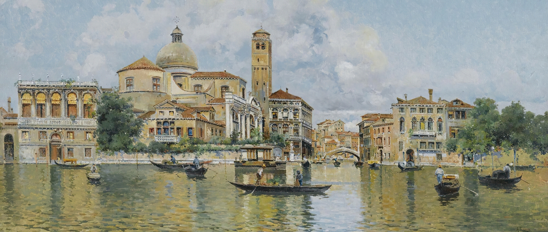 San Geremia and the Palazzo Labia, oil painting by Antonio María de Reyna Manescau