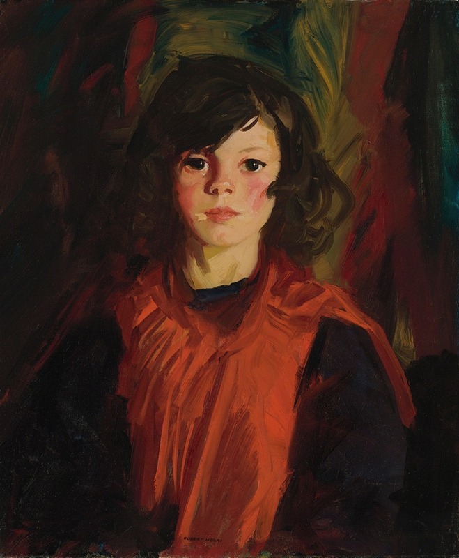 A portrait of Mary Ann (Mollie) by Robert Henri, showcasing her expressive features.