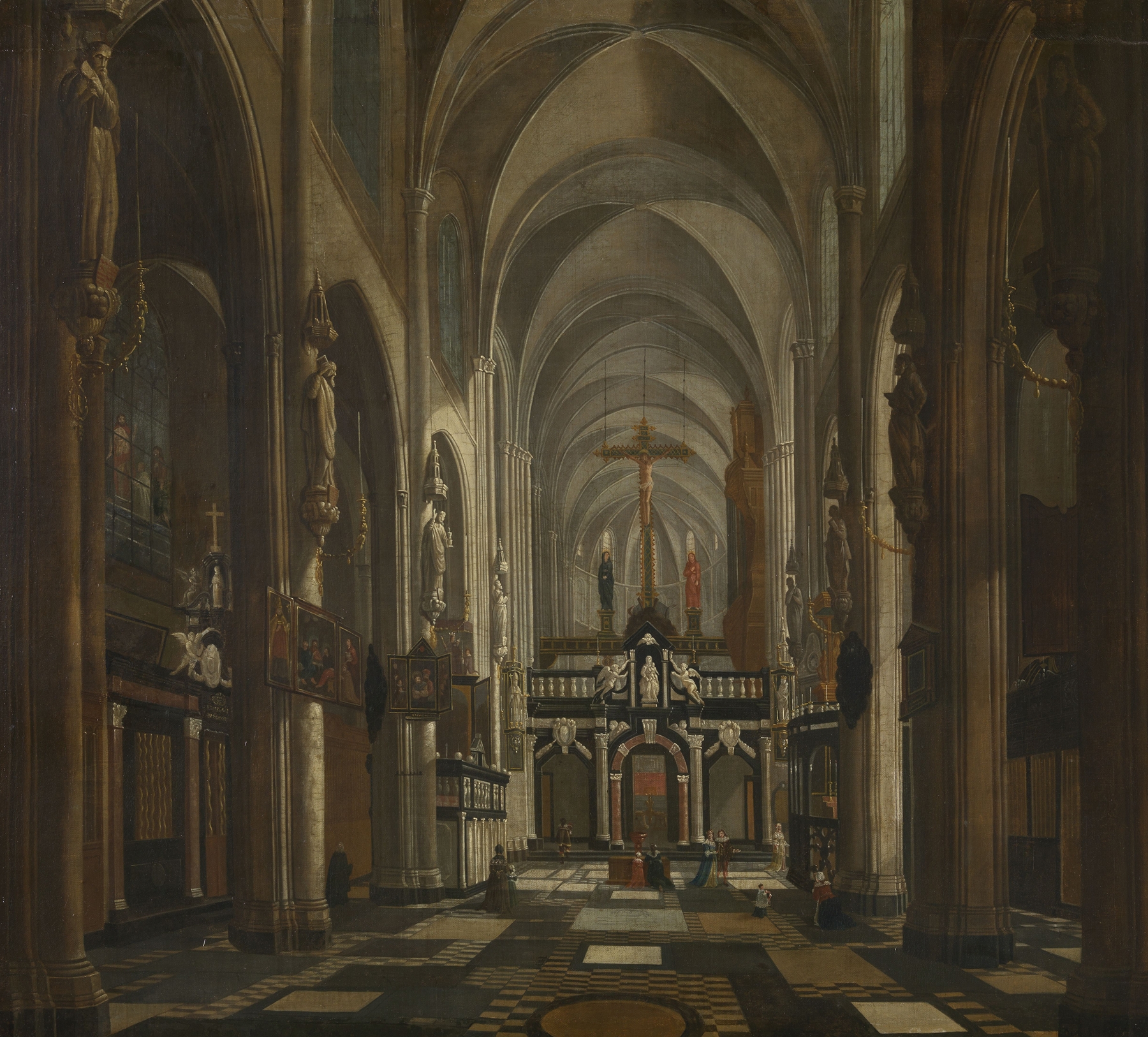 Interior of the former Saint Donatus Church by Jan Baptist van Meunincxhove