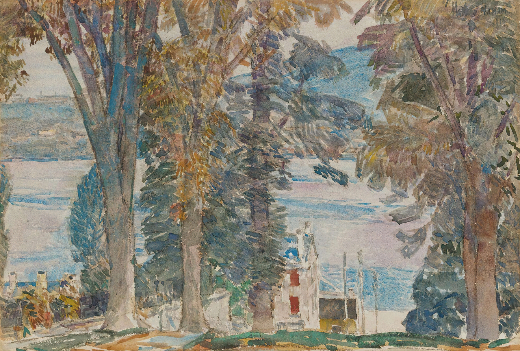 Newburgh, New York, by Childe Hassam, public domain