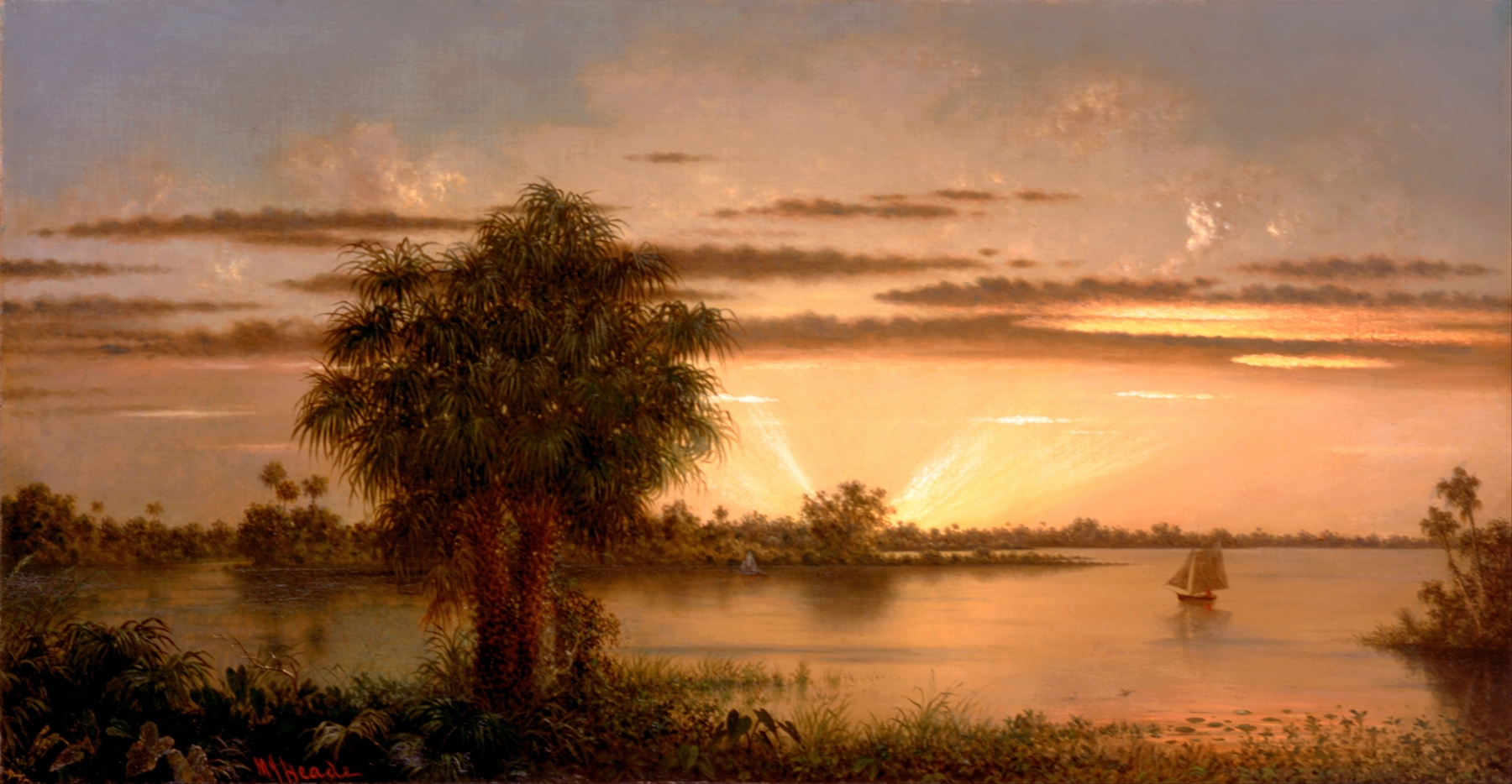 Florida Sunrise, by Martin Johnson Heade, public domain
