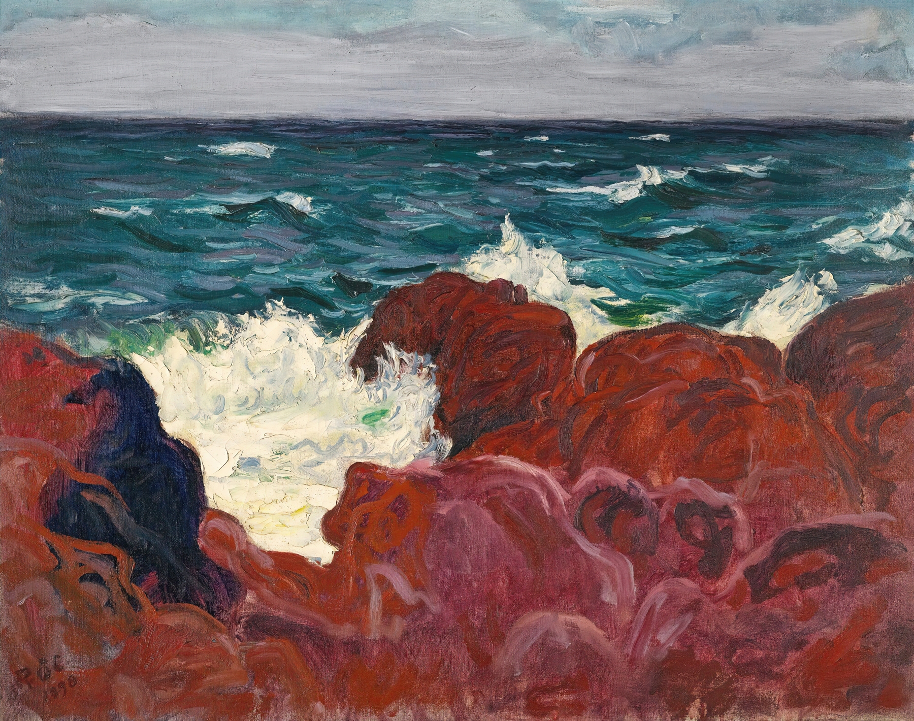Red Rocks and Sea, oil on canvas by Roderic O'Conor