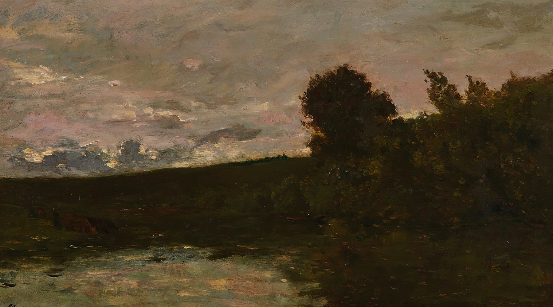 Bord De Riviére, by Charles François Daubigny, public domain