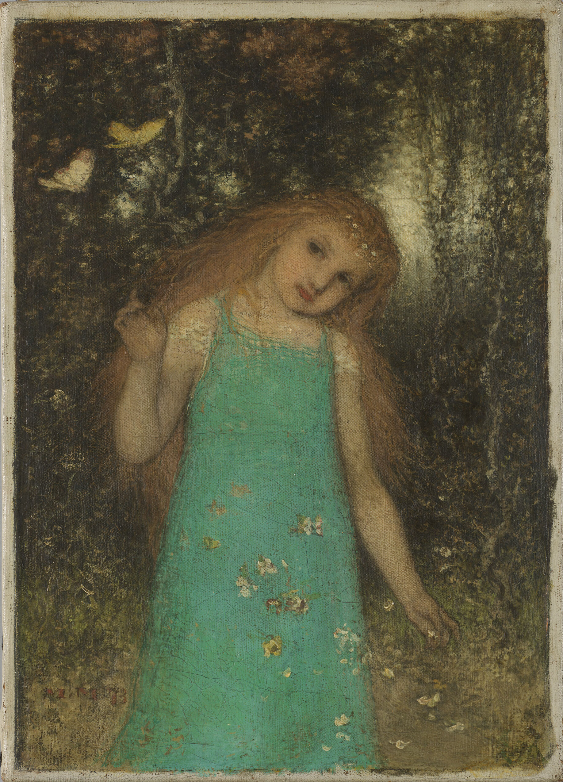 Young Girl with Butterflies, by Matthijs Maris, public domain