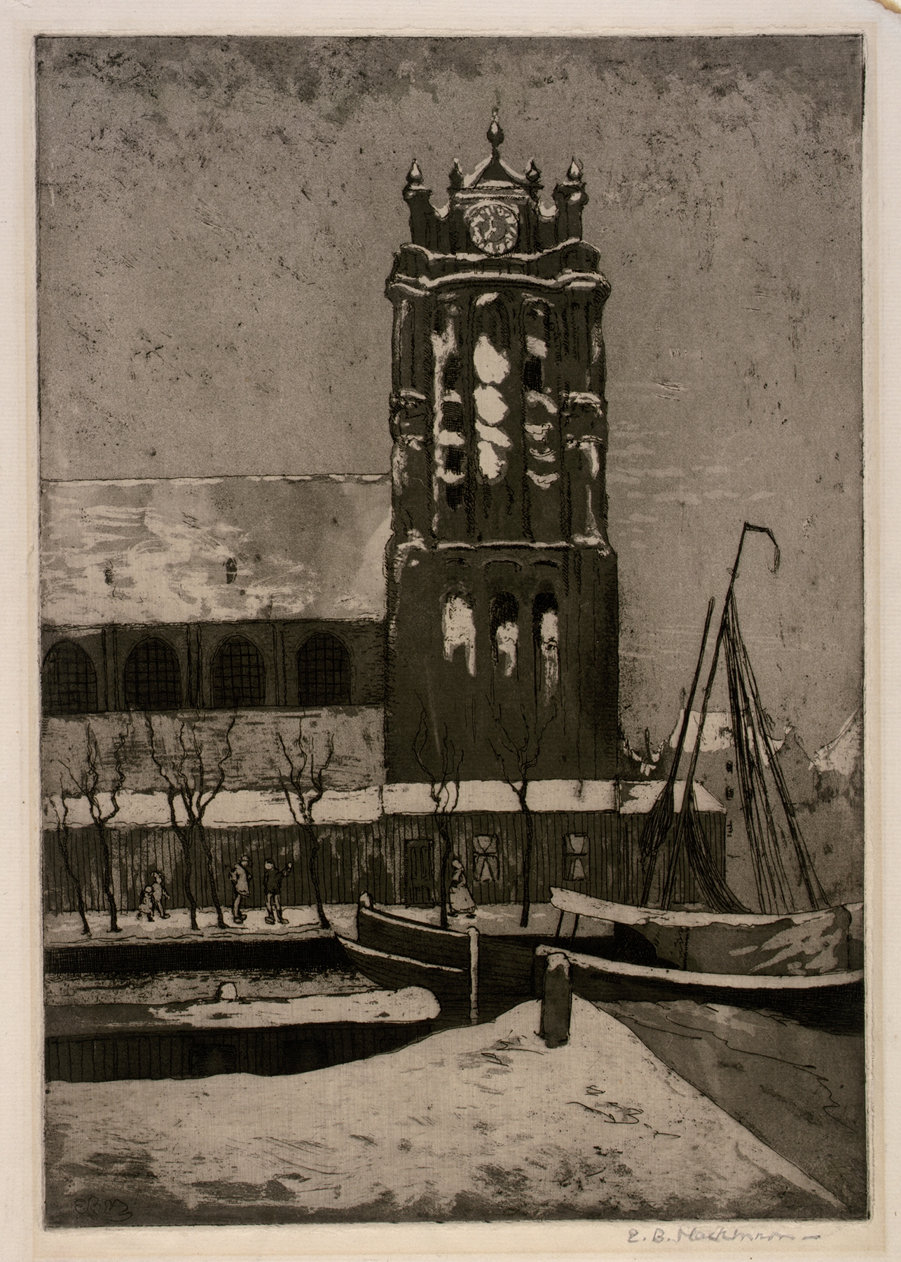 Snow in Holland, by Esther Blaikie MacKinnon, public domain