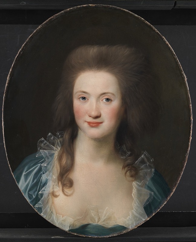A portrait by Jens Juel showcasing a young woman in a serene setting.