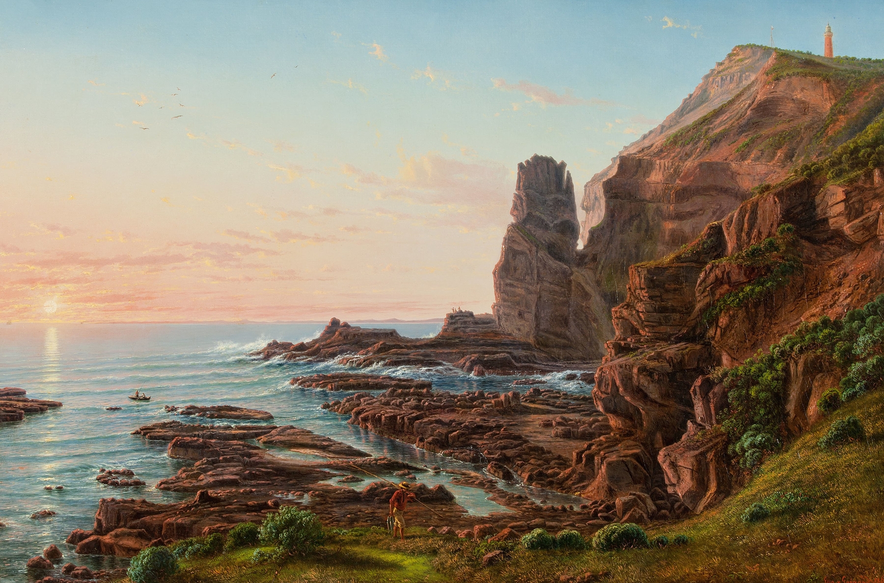 Castle Rock, Cape Schanck, by Eugène von Guérard, public domain