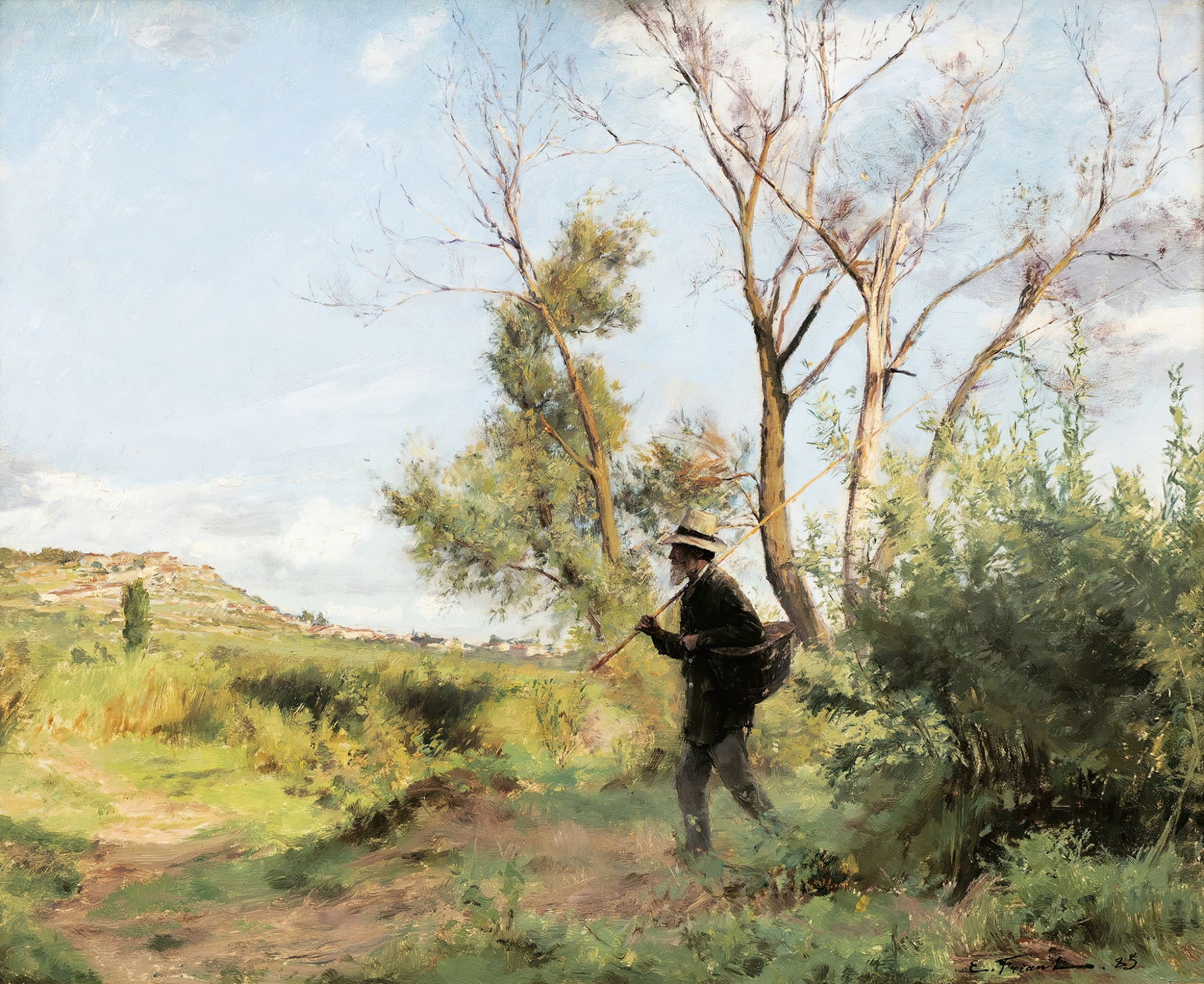 Portrait of Père Pidole by Émile Friant, oil painting, 1885