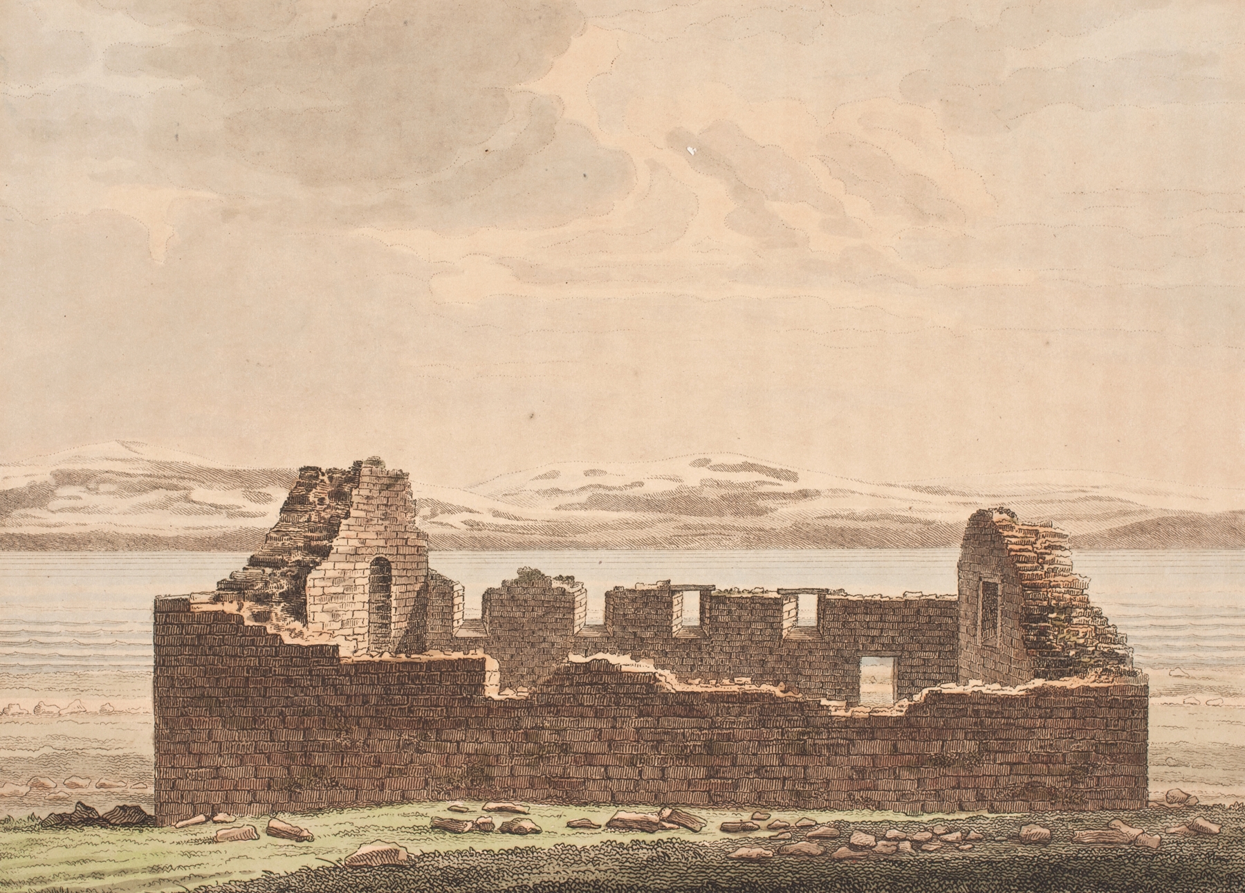Illustration of icy landscape by Oluf Olufsen Bagge, 1831-1832