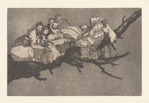 Goya's 'To Go amongst the Branches' captures folly through vivid imagery.
