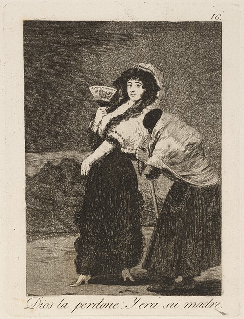 A painting by Francisco de Goya depicting a mother and child in a dramatic scene.