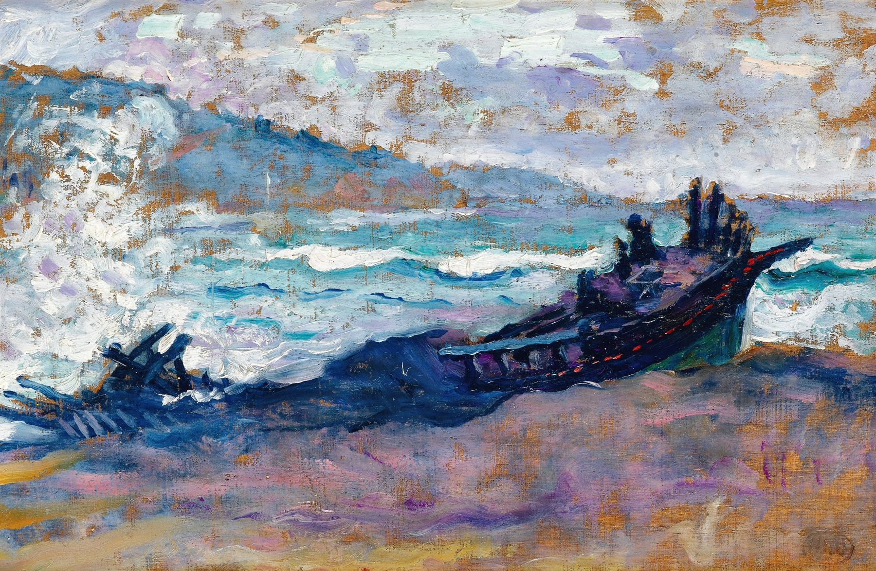 Barques Sur La Plage, by Henri-Edmond Cross, public domain