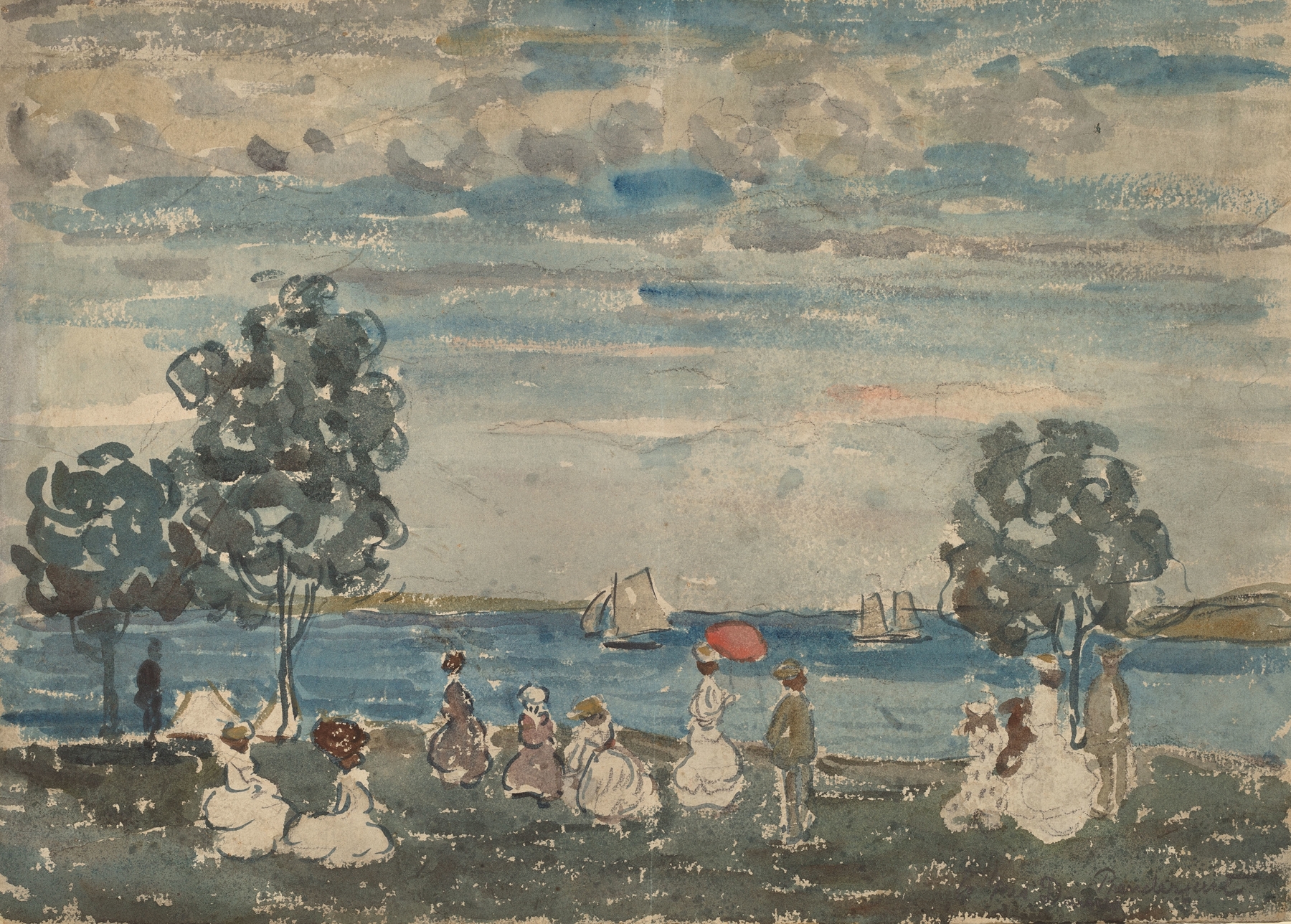 Figures on a Beach, by Maurice Prendergast, public domain