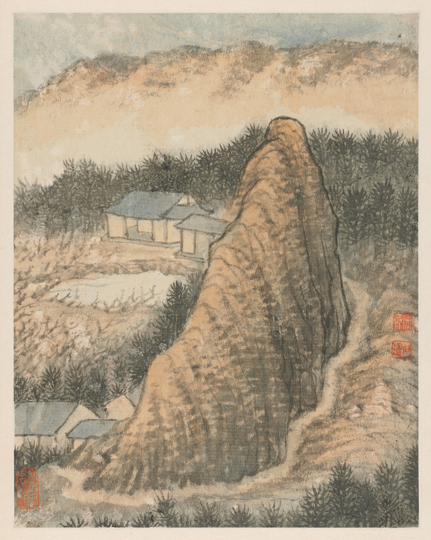 Reminiscences of Qinhuai River pl8, by Shitao, public domain