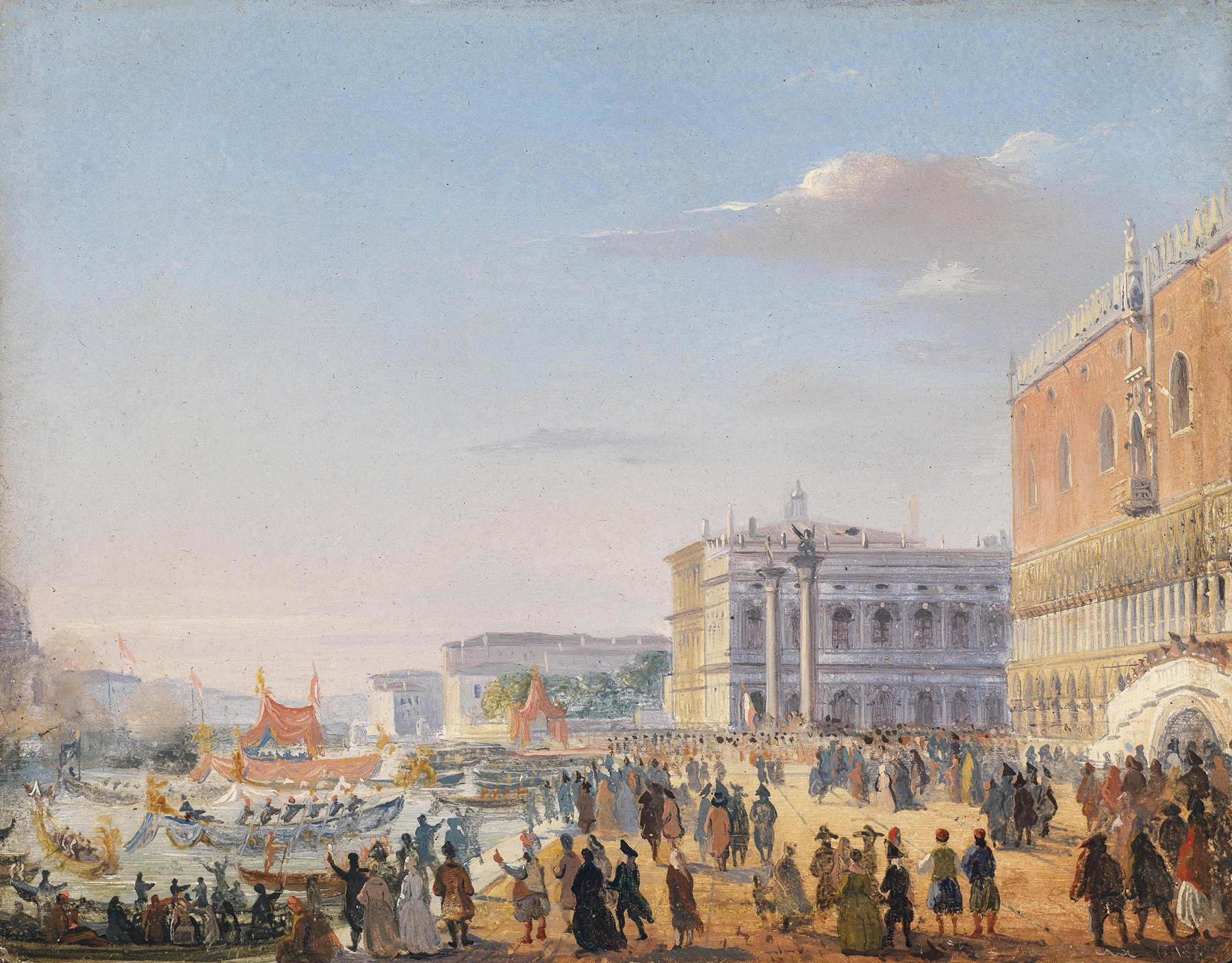 Ankunft Franz Joseph und Elisabeth in Venedig, by Ippolito Caffi, public domain