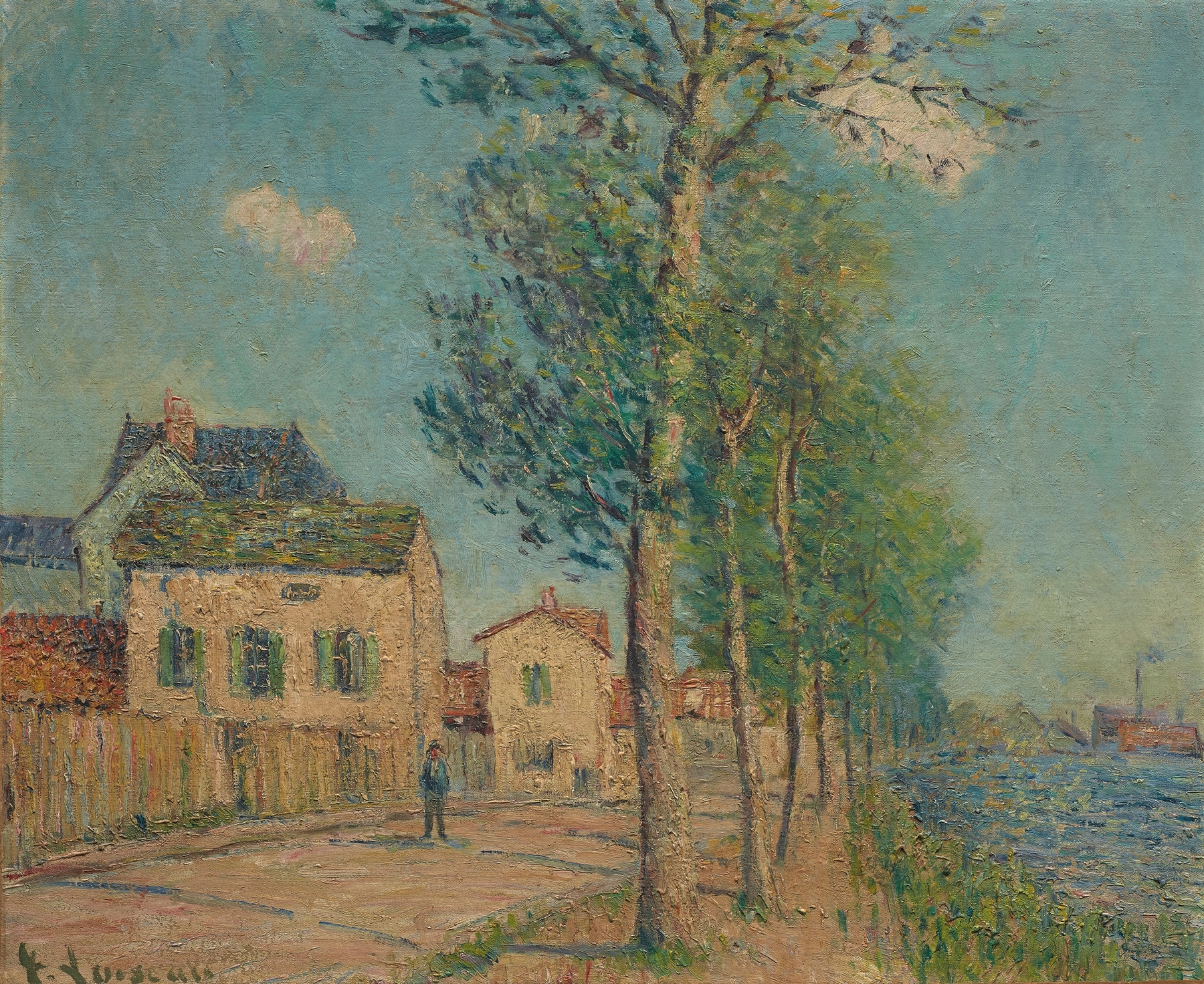 Le Chemin au bord de la rivière, by Gustave Loiseau, public domain