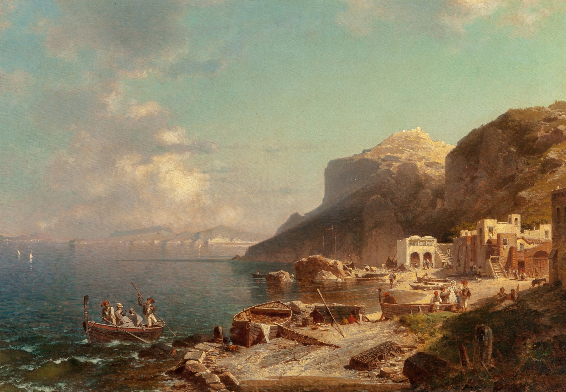The port of Capri, by Franz Richard Unterberger, public domain