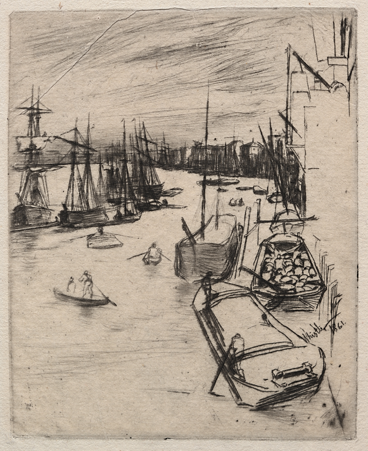 Little Wapping, by James Abbott McNeill Whistler, public domain