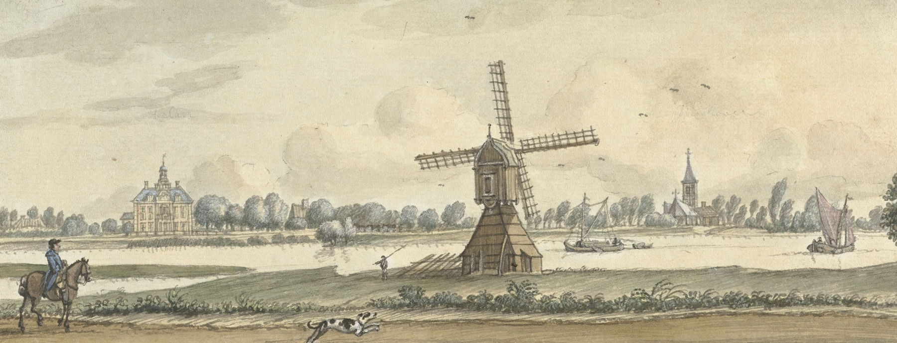 Gezicht op Tienhoven en het huis Herlaar, by Jan de Beijer, public domain