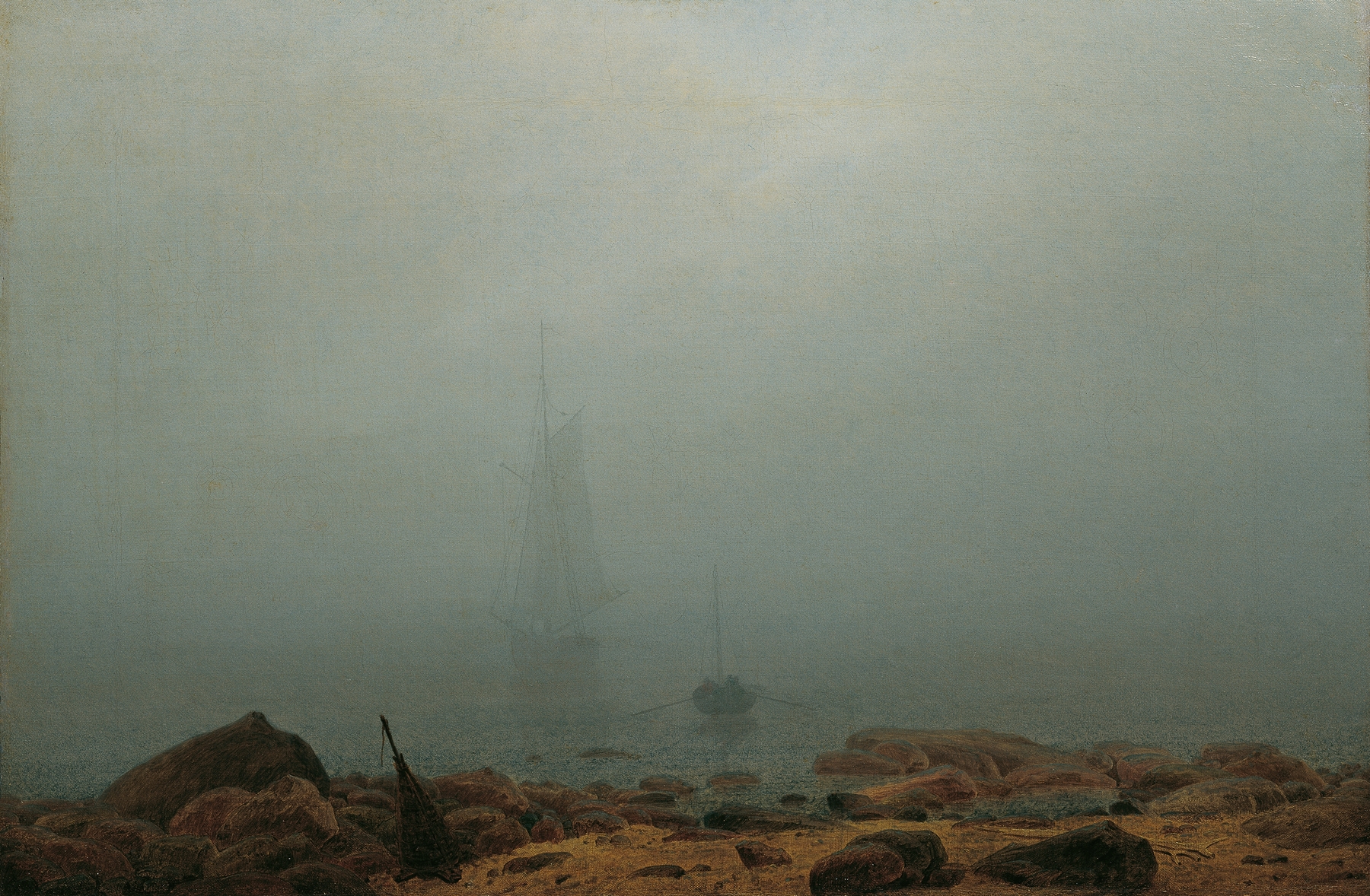 Meeresstrand im Nebel, by Caspar David Friedrich, public domain