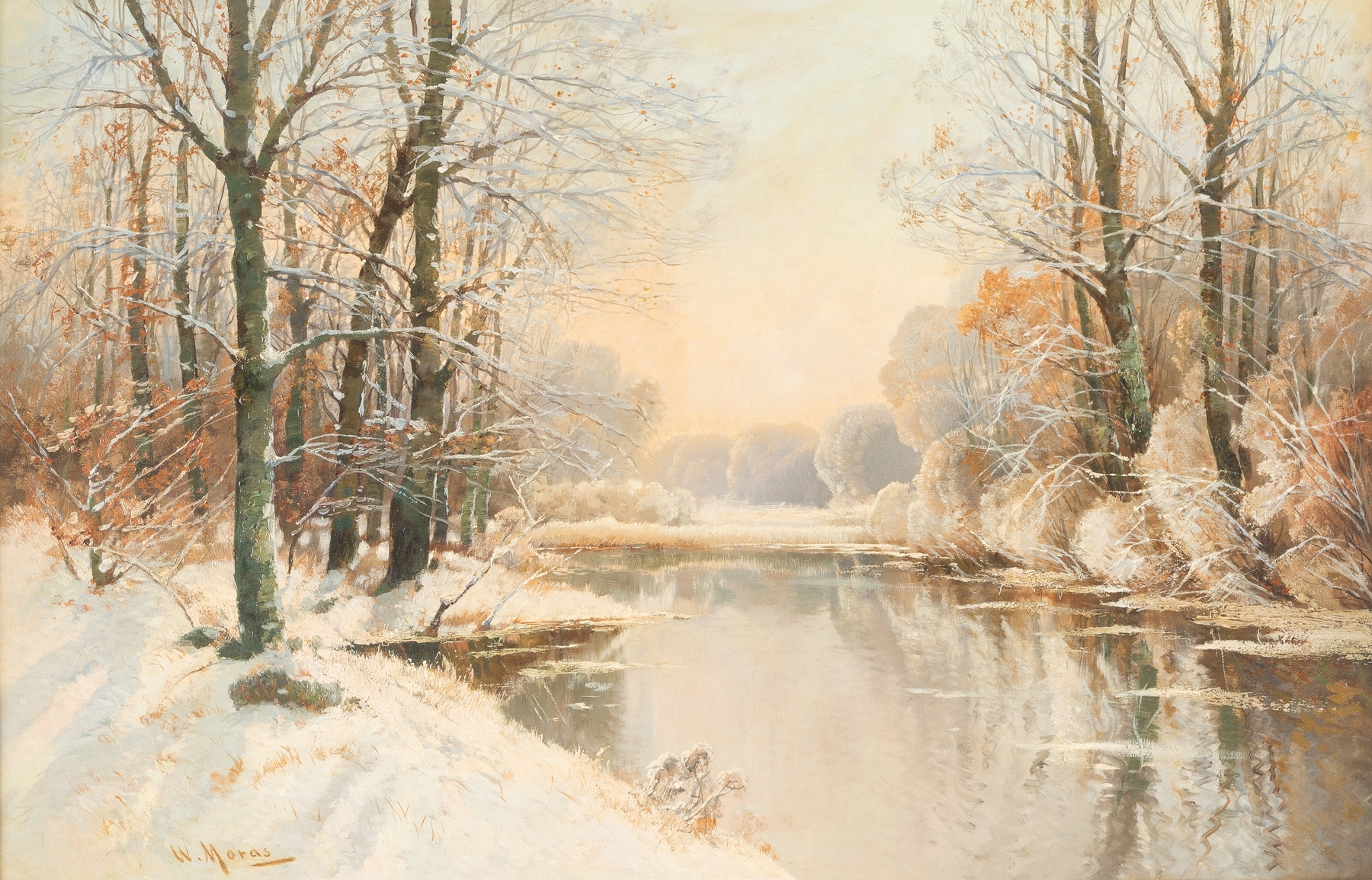 Winter at Spreewald, by Walter Moras, public domain