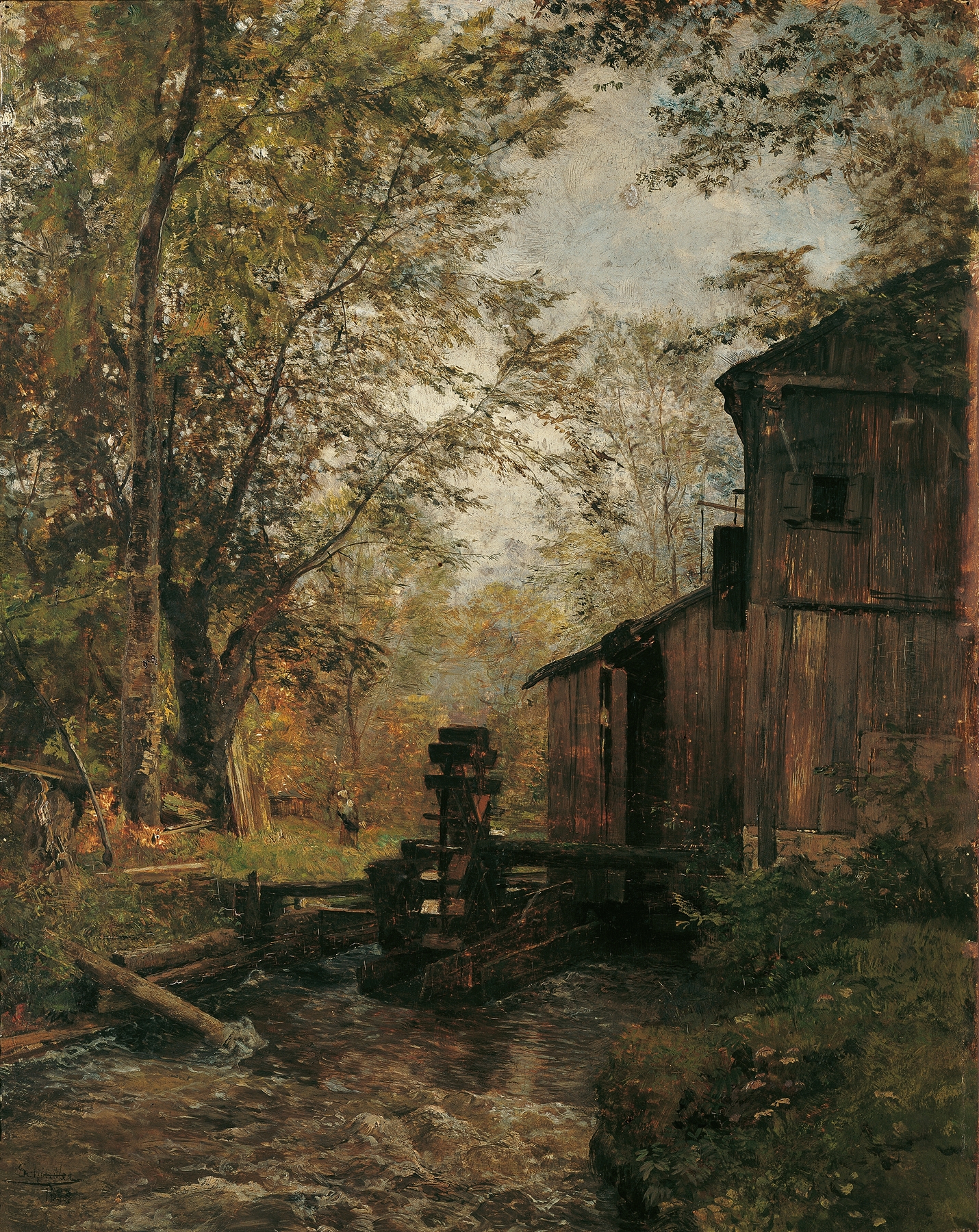 Die Gosaumühle bei Ischl, by Emil Jakob Schindler, public domain